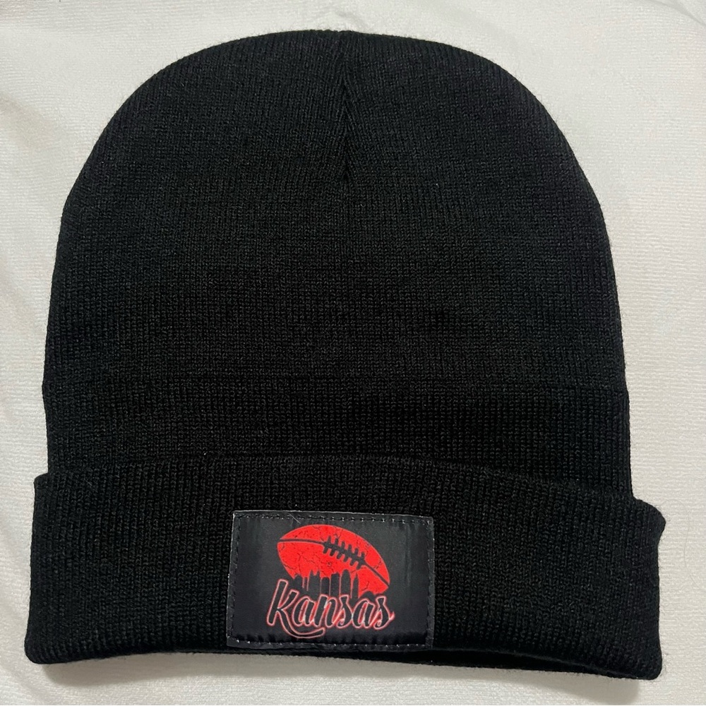 Kansas Football Logo Beanie. Like New